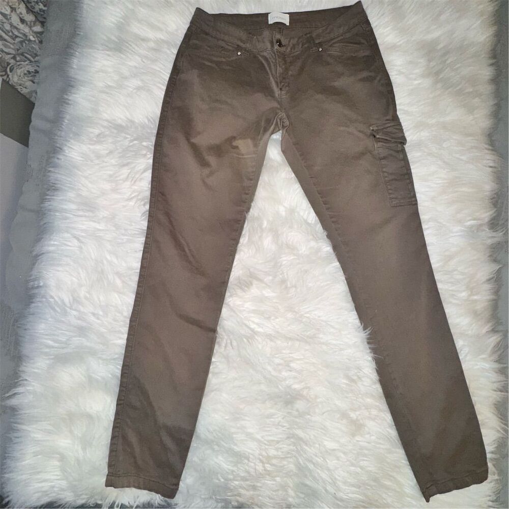 Motivi Women's Brown Straight Leg Cargo Jeans Size 10 Mid‎ Rise